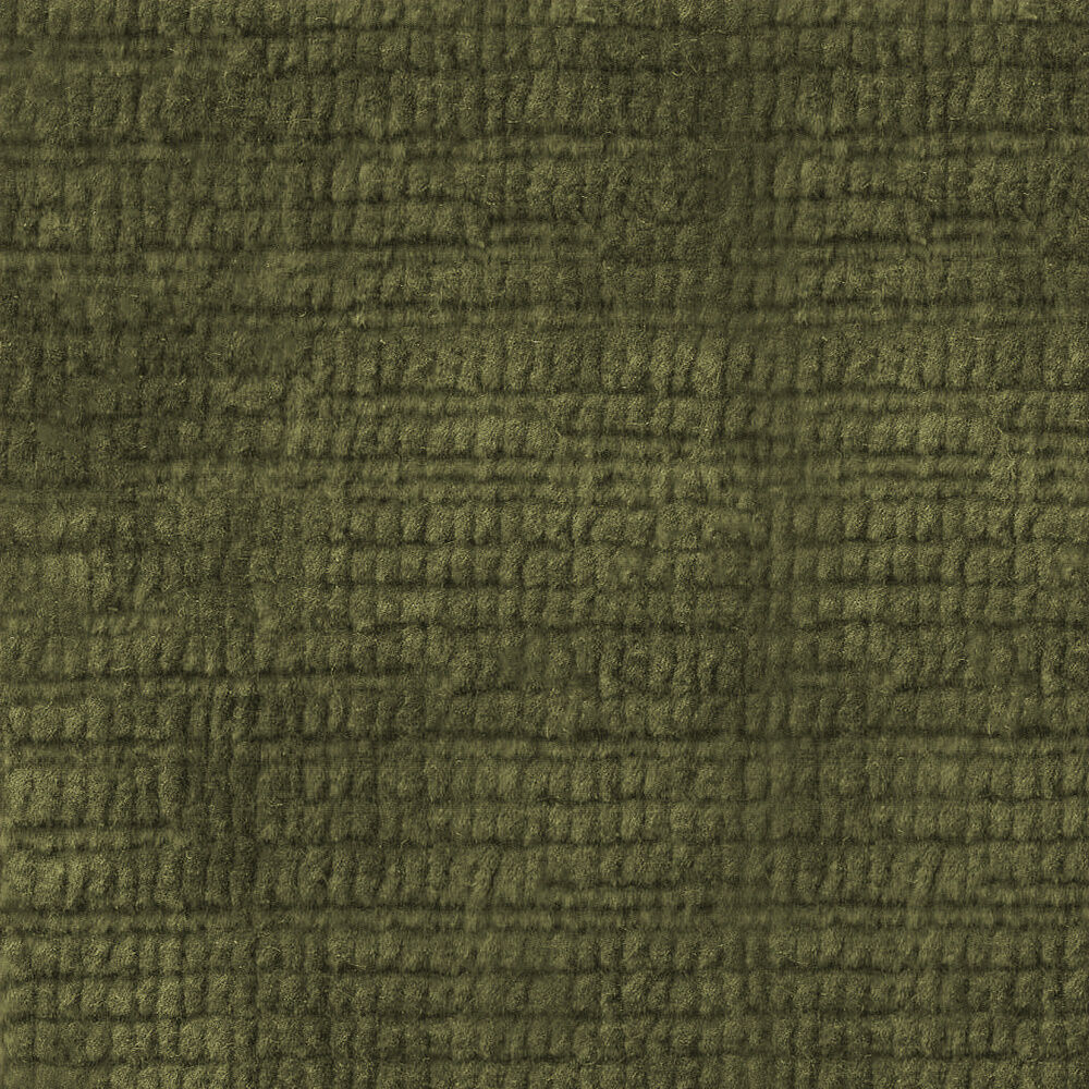 Straight sofa - Olive green chenille 