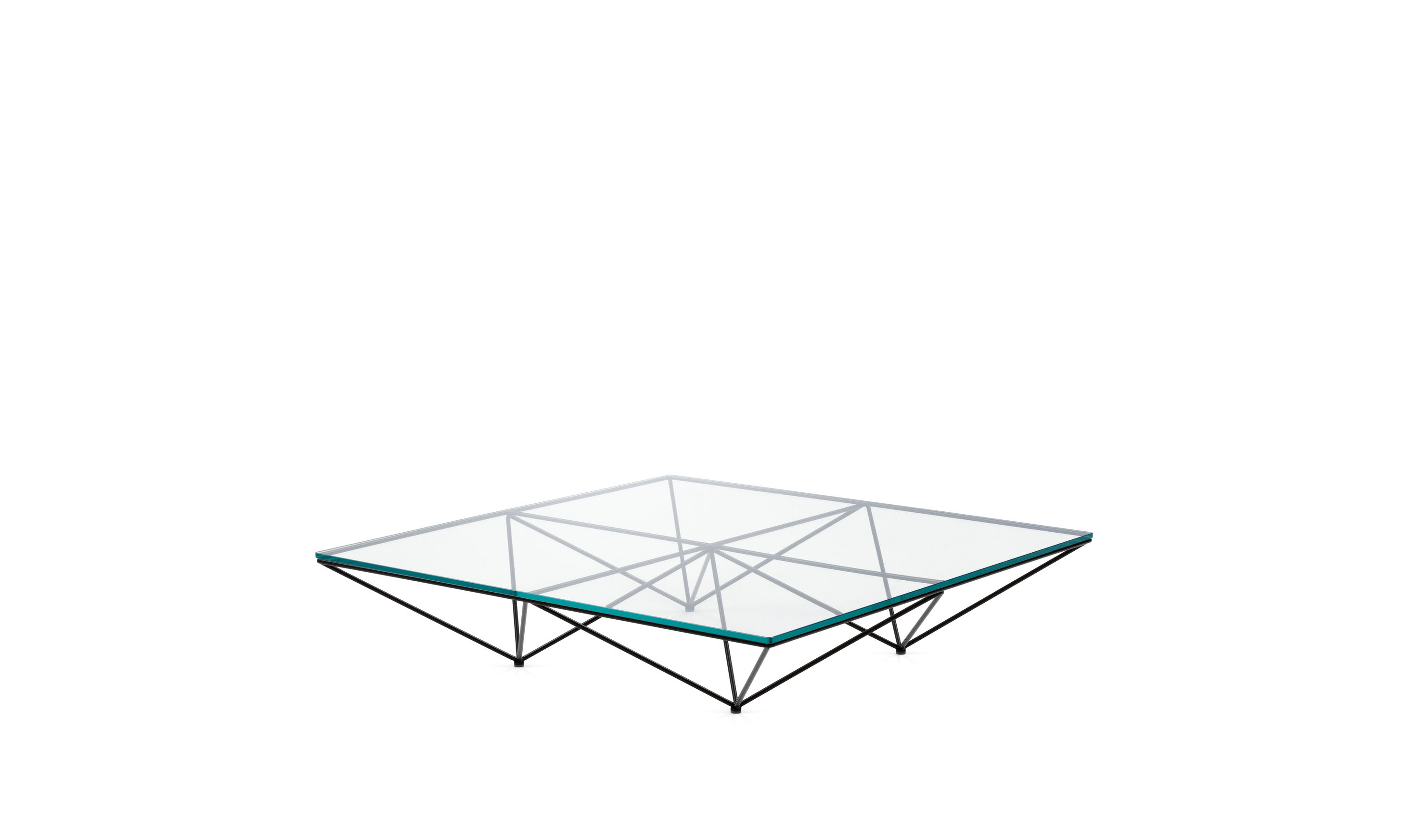 Square coffee table - Transparent extra light glass