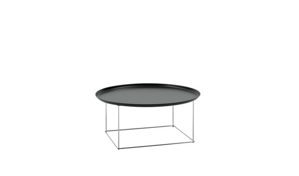 Tavolino Ø 92 cm - Metallo verniciato nero