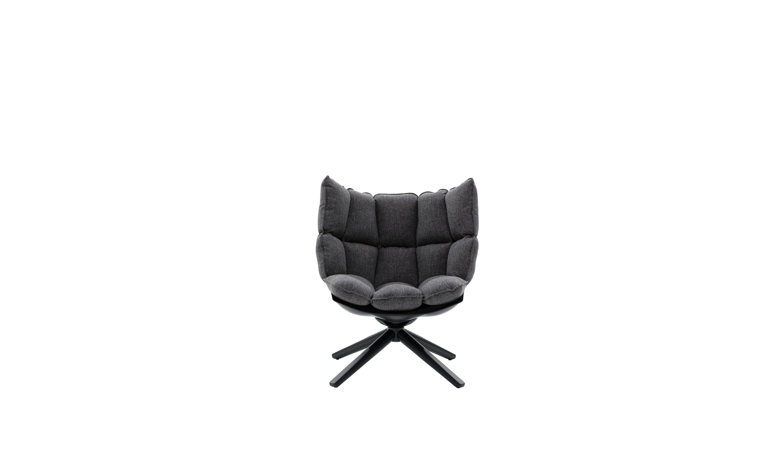 Ｂ＆Ｂイタリア★パトリシア・ウルキオラ★Ｈｕｓｋハスク★アームチェア★ Husk Low armchair - Anthracite rattier | B&B Italia Official Shop