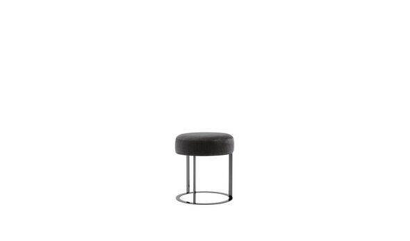 Ottoman with metal frame - Anthracite velvet