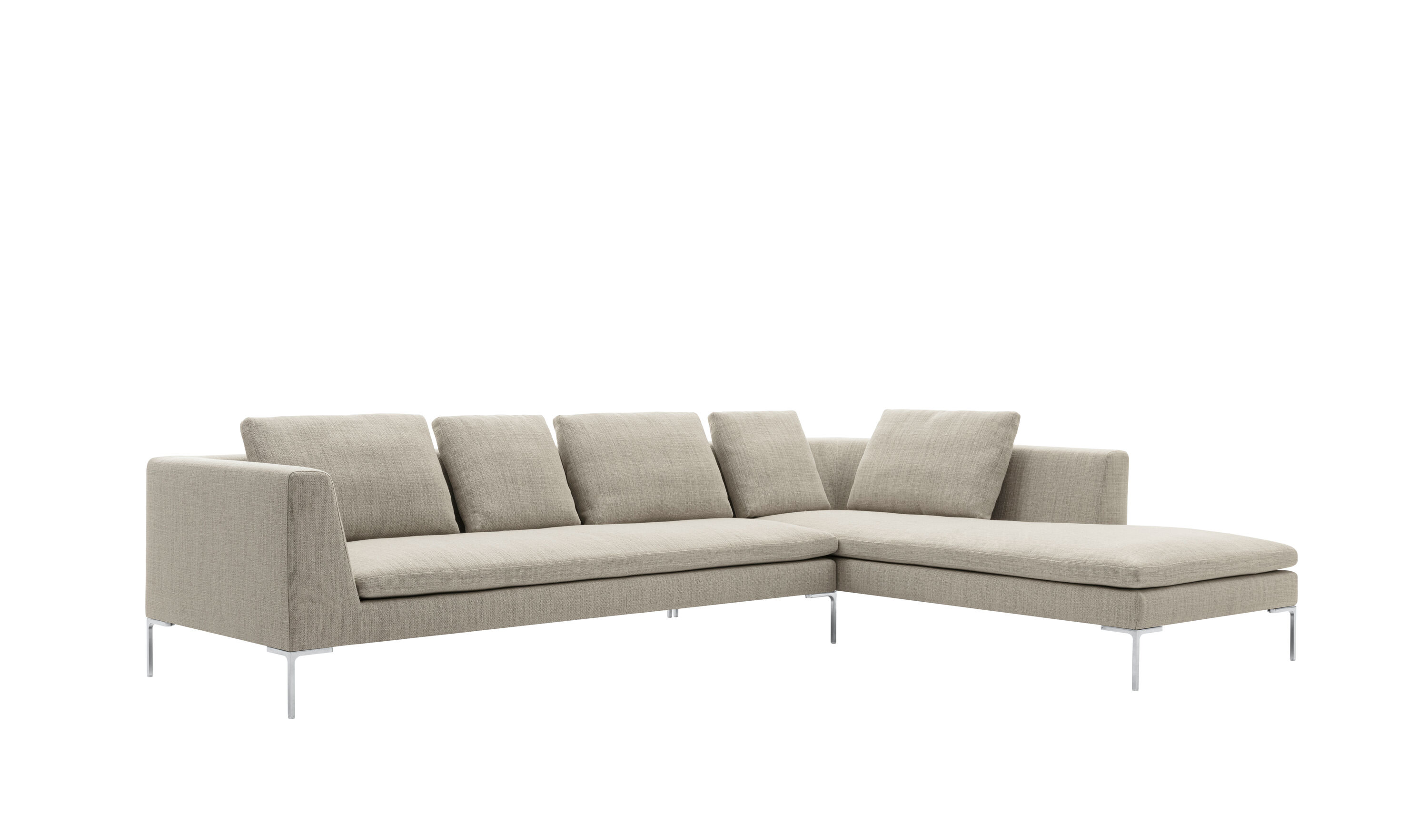 Charles Eckiges Sofa rechts - Rattier seil | B&B Italia