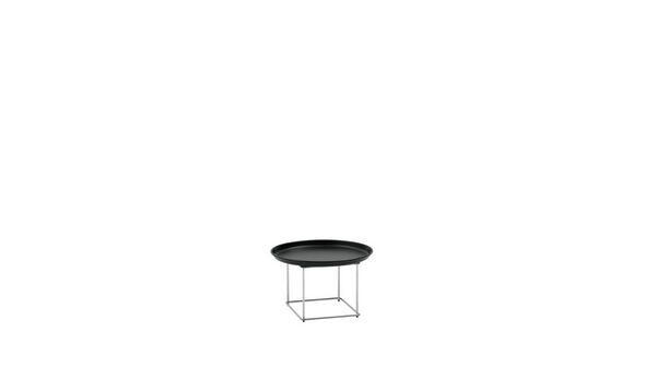 Tavolino Ø 42 cm - Metallo verniciato nero