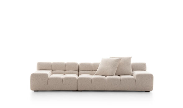 Straight sofa - White bouclè