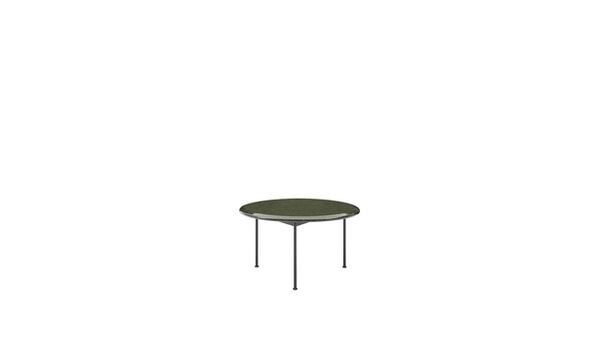Petite table Ø 62,5 cm - Pierre de lave émaillée sauge