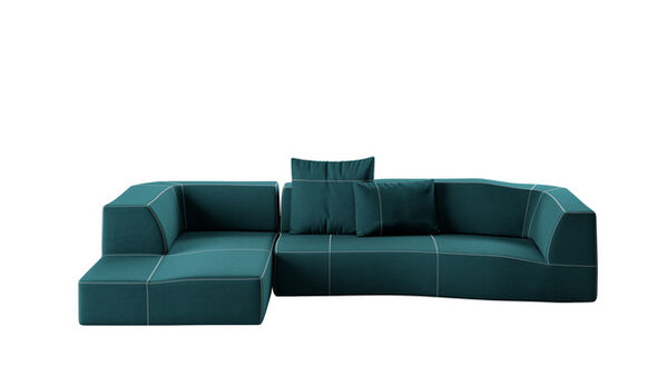 Left sectional sofa - Forest green