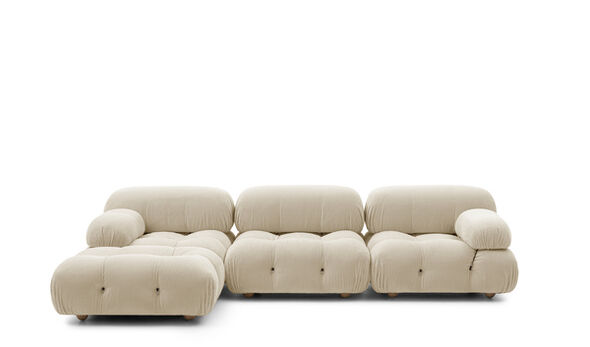 Sectional sofa - Ivory white chenille