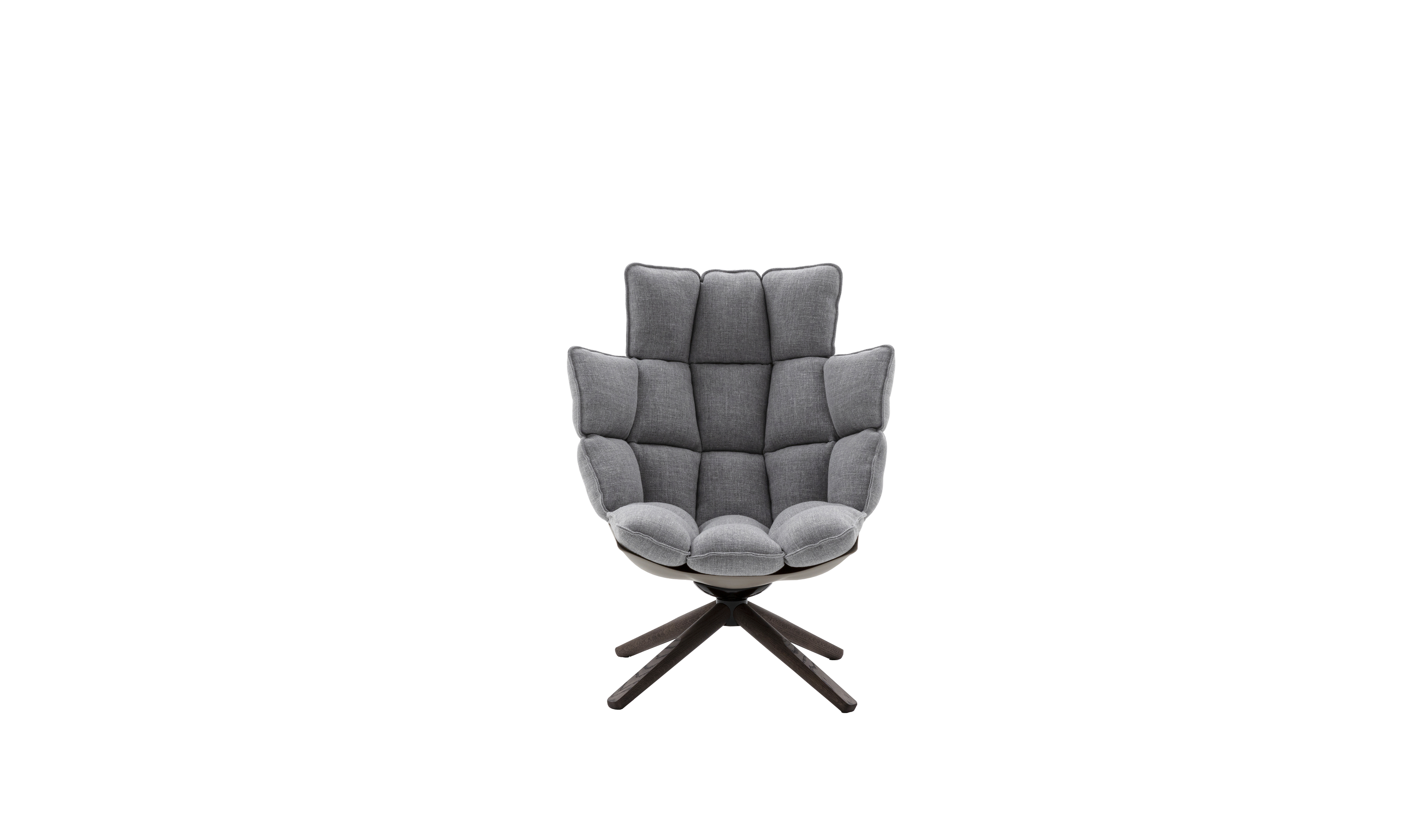 Husk High armchair - Light grey canvas | B&B Italia Official Shop