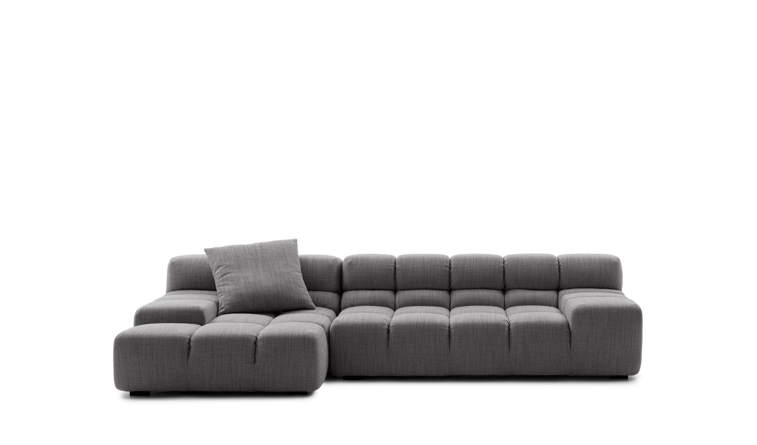 Tufty-Time Left sectional sofa - Grey rattier | B&B Italia
