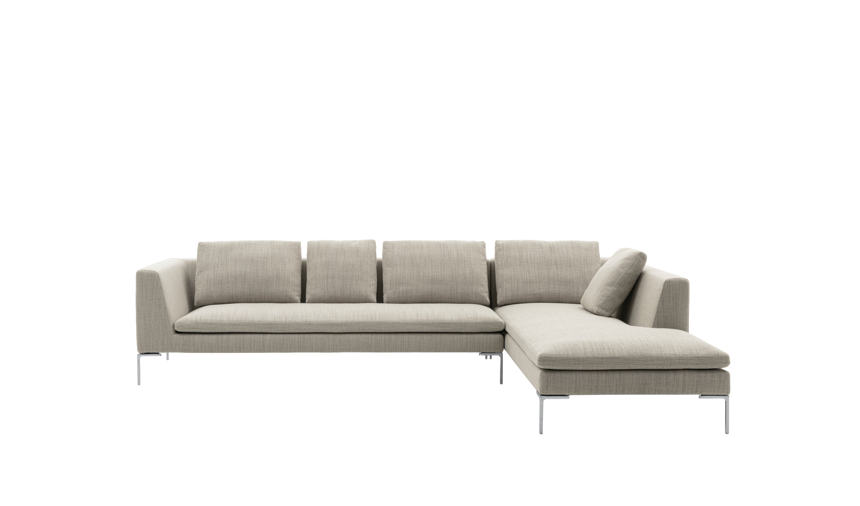 Charles Eckiges Sofa rechts - Rattier seil | B&B Italia
