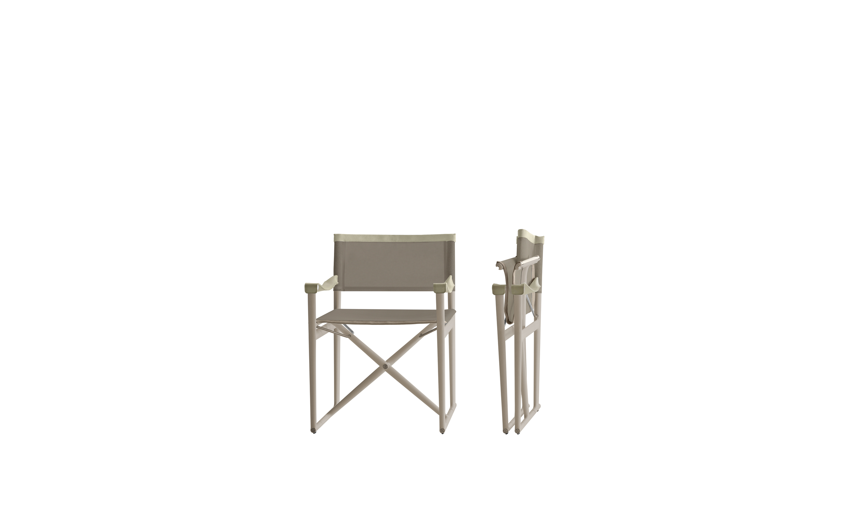 トーネット　フォールディングチェア　イタリア　BBB Emmebonacina Mirto Outdoor Folding dining chair - Dove grey canvas | B&B Italia