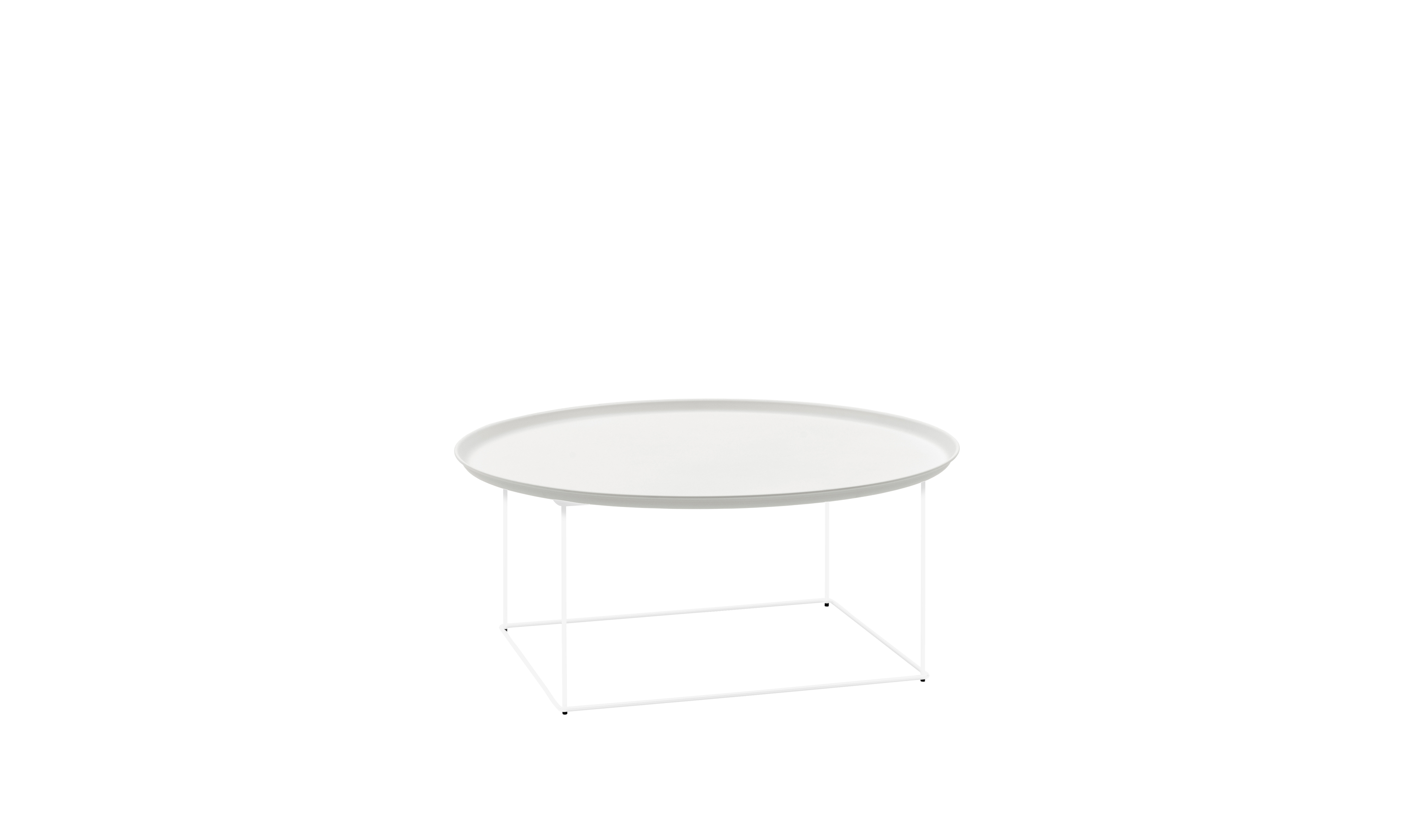 Fat-Fat Coffee table Ø 92 cm - Chalk white painted metal | B&B
